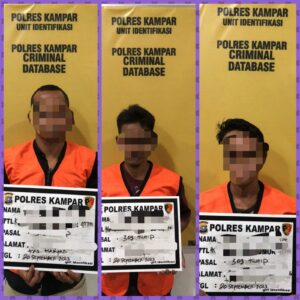3 Pelaku Judi Togel Diamankan Tim Macan Kampar Satreskrim Polres Kampar