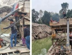 Polsek Singingi Tertibkan Empat Rakit Di Desa Kebun Lado