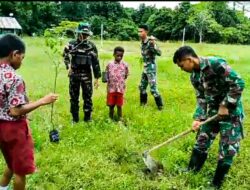 Satgas Yonif 122/TS Pos Pitewi Berikan Sosialisasi Penghijauan Kepada Anak-anak Sejak Di Bangku Sekolah Dasar YPPK Pikere Papua