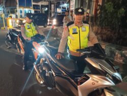 Polsek Malalayang Gencarkan Patroli Malam, Berhasil Tilang 4 Pengendara Knalpot Racing