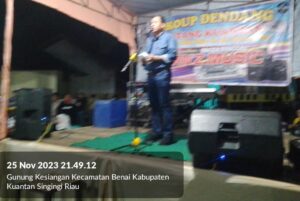 Melayur Jalur di Desa Banjar Lopak, Bupati Kuansing Suhardiman Amby, Ak,MM Sempatkan Audensi Dengan Masyarakat.