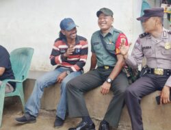 Sinergitas TNI-Polri Bersama Warga, Kapolsek Kotarih Sampaikan Bahagia Itu Sederhana