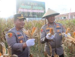 Kunjungi Polres Bolaang Mongondow Utara, Kapolda Sulut Letakkan Batu Pertama Pembangunan Pos Jaga  Panen Jagung
