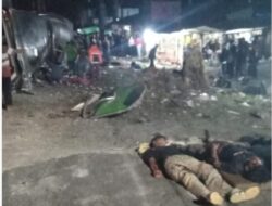 Akibat Rem Blong, Rombongan Bus SMK Lingga Kencana Jungkir Balik di Subang.
