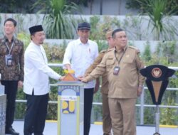Kunjungan Keriau Presiden Jokowi Resmikan SPALDT Bambu Kuning Kota Pekanbaru