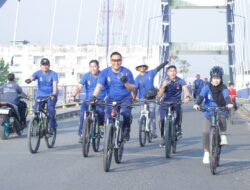 Meriahkan Hari Bhayangkara, Polres Inhu Gelar Jalan Santai dan Fun Bike