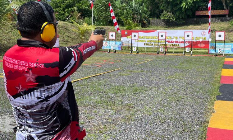 Hut Bhayangkara Ke-78 Kapolresta Manado Ikuti Kegiatan Lomba Menembak “Kapolda Cup”