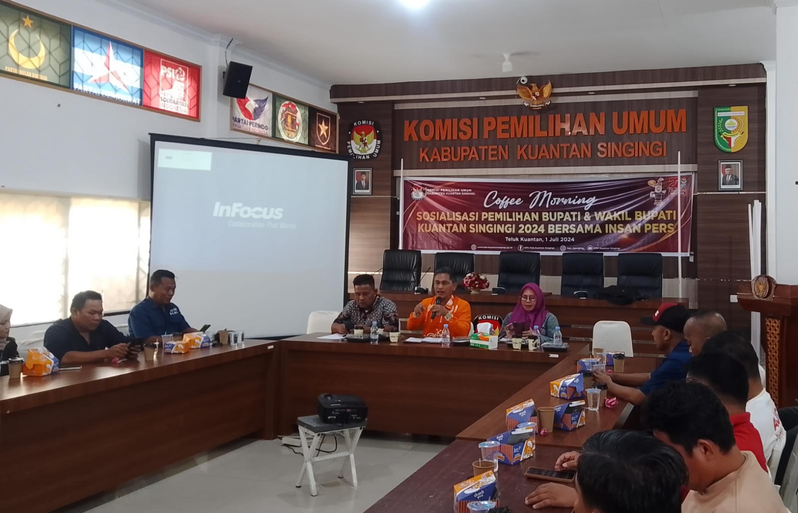 Munuju Pilkada dan Pilgub KPU Kuansing Ajak Wartawan Coffie Morning