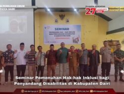 Ketua KPU Dairi, Narasumber Khusus Hak Politik Penyandang Disabilitas