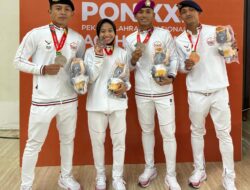 BRIMOB RAIH MEDALI PERUNGGU CABOR MUAYTHAI PON XXI ACEH-SUMUT