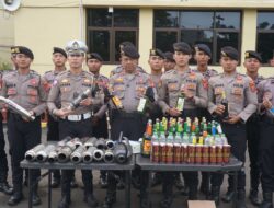 Polres Cianjur Ungkap Operasi KRYD, Amankan Ratusan Knalpot Brong dan Ratusan Botol Miras