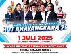 Polri Menyelenggarakan Hari Bhayangkara Ke-79 Di Silang Monas Jakarta Tahun 2025