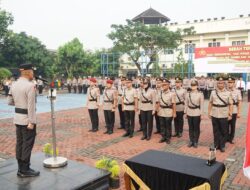 Kapolres Metro Bekasi Pimpin Sertijab, Pengukuhan, dan Kenal Pamit Pejabat Baru di Gedung Promoter