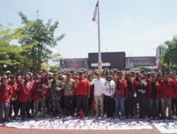Aksi Penyampaian Pendapat Mahasiswa Muhammadiyah di Mapolresta Sidoarjo Berlangsung Kondusif