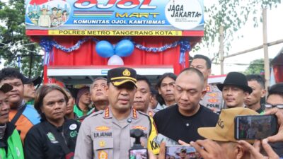 Kapolres Metro Tangerang Kota Lounching Ojol Mart, Jhon LBF Siap Sumbang 10 Titik6 di Wilayah Polres Metro Tangerang Kota