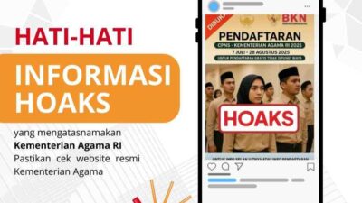 Info CPNS-PPPK Kemenag di Medsos Dipastikan Hoaks
