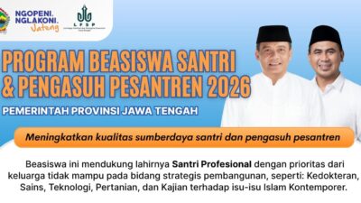 Pemprov Jateng Buka Beasiswa Santri, Kuliah Gratis Sampai Luar Negeri