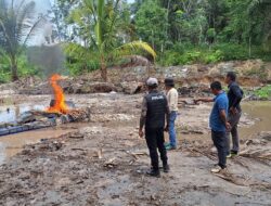 Kapolsek Benai, IPDA MUHAMMAD ALI SODIQ melakukan penertiban terhadap Aktivitas PETI ( Stinkay ) di Desa Tebing tinggi