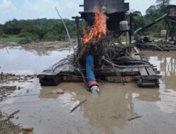 Polsek benai muhamad ali sodiq, bakar rakit PETI desa gunung kesiangan