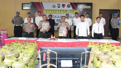 Polresta Sidoarjo Ungkap Sindikat Elpiji Oplosan di Rumah Kontrakan