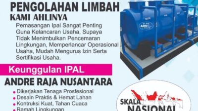 PT Andre Raja Nusantara Hadirkan Pemasangan IPAL Berstandar Operasional Modern 
