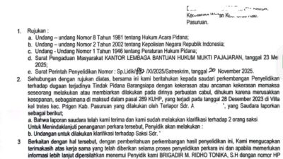 Dugaan Pelecehan Seksual oleh Oknum Wartawan, Polres Pasuruan Siapkan SP2HP Lanjutan